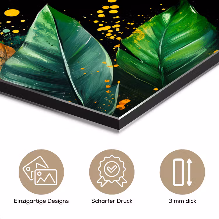 Bladeren - Groen - Geel - Verf - Jungle aluminium wit klein -closeup_DE