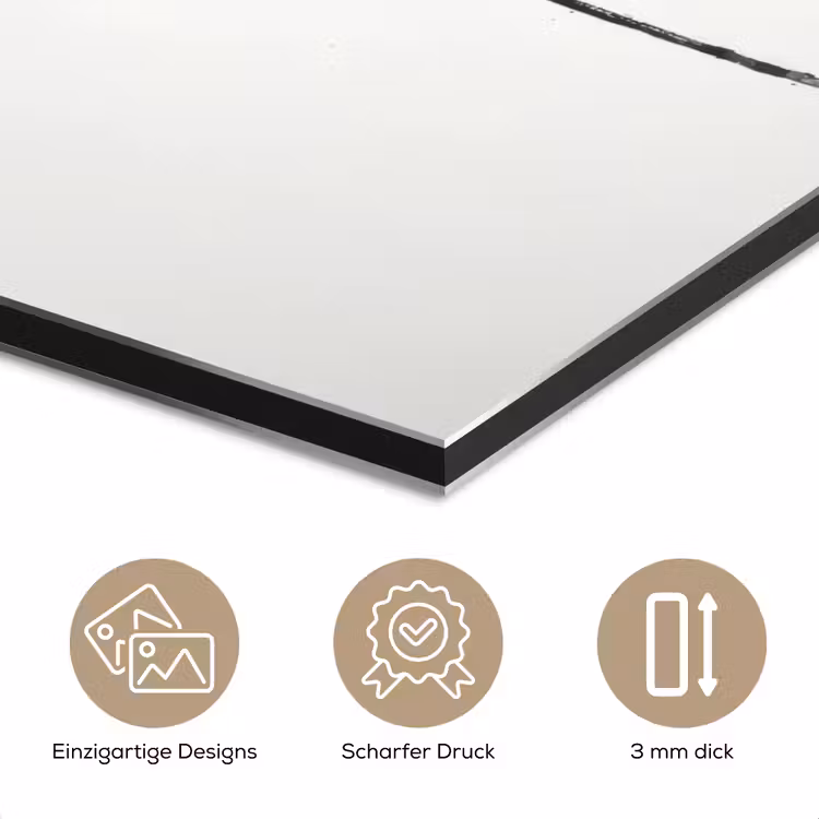 Bladeren - Zwart - Lotusbloem - Minimalitisch aluminium wit klein -closeup_DE