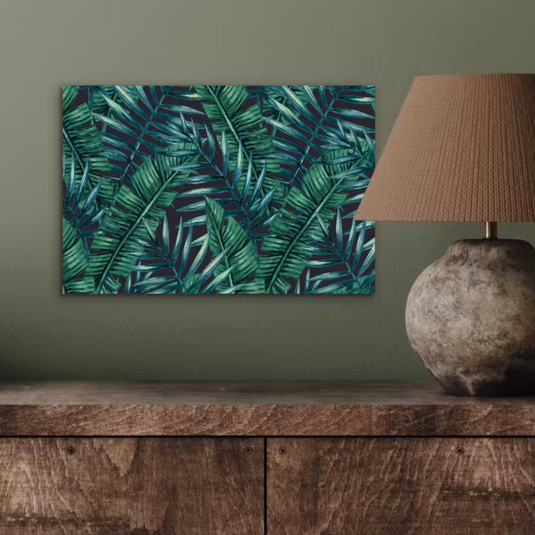 Bladeren - Tropical - Jungle aluminium wit klein -sfeer2