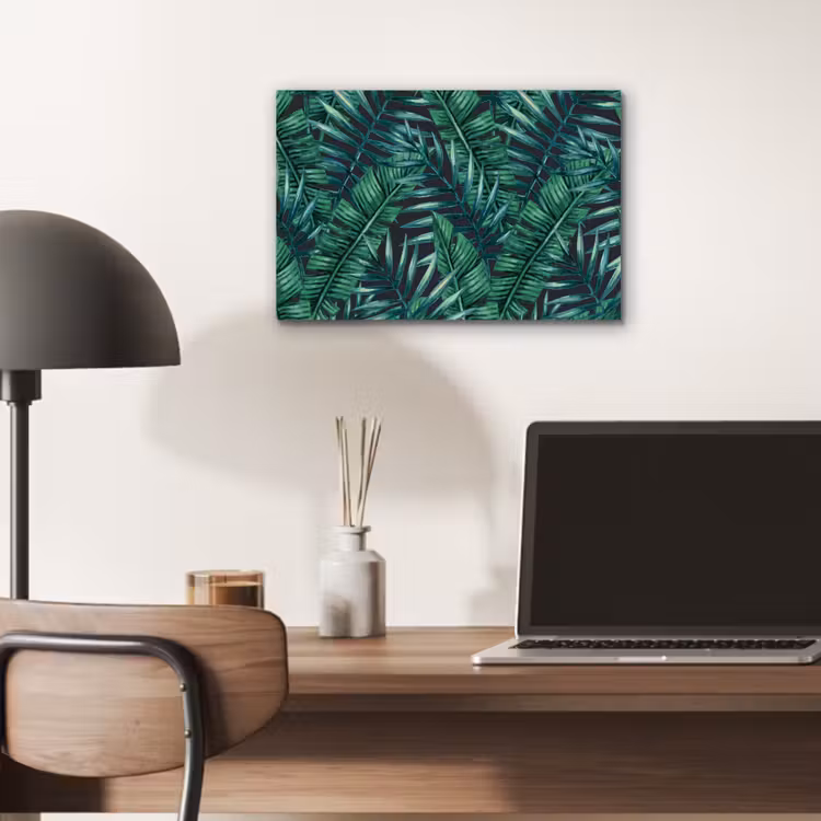 Bladeren - Tropical - Jungle aluminium wit klein -sfeer5