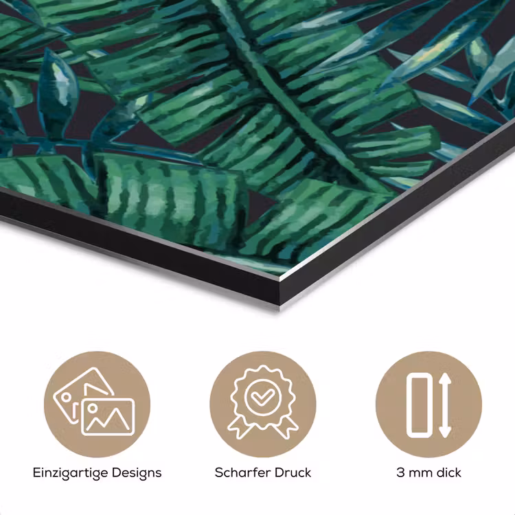 Bladeren - Tropical - Jungle aluminium wit klein -closeup_DE