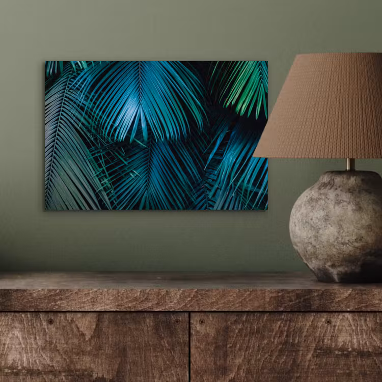 Bladeren - Tropisch - Jungle aluminium wit klein -sfeer2