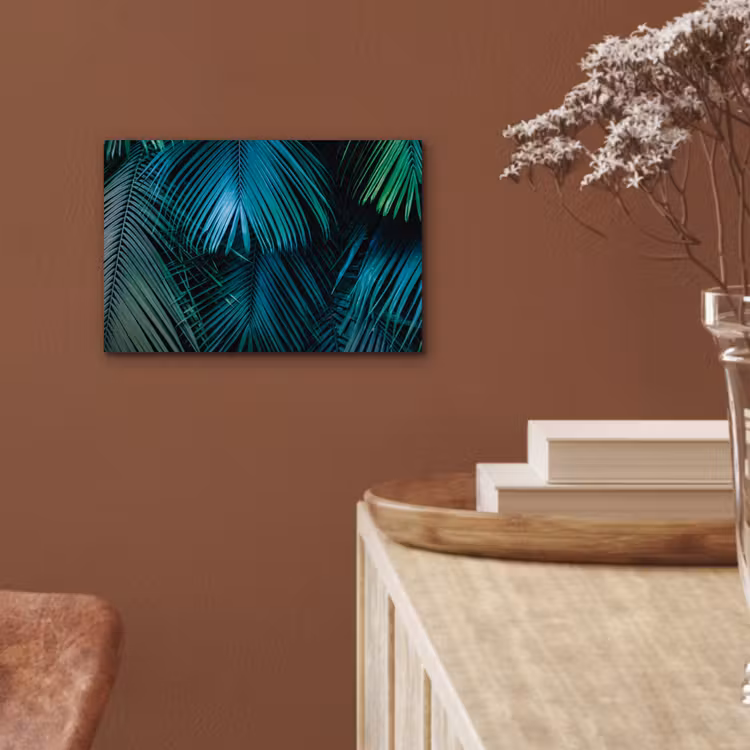 Bladeren - Tropisch - Jungle aluminium wit klein -sfeer4