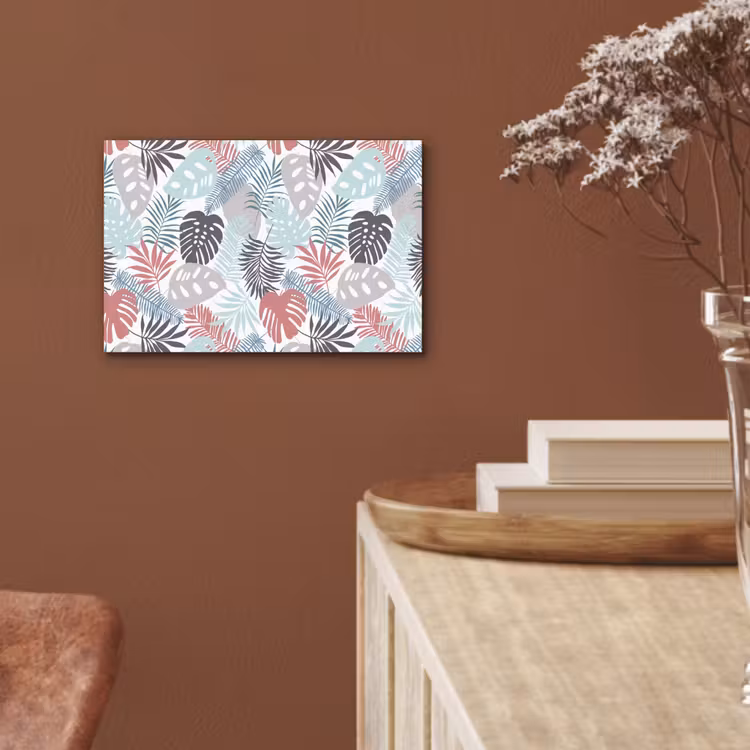 Bladeren - Tropical - Pastel - Jungle aluminium wit klein -sfeer4