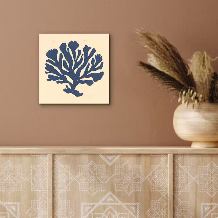 Blauw koraal - Vertakkingen - Beige aluminium wit klein -sfeer4