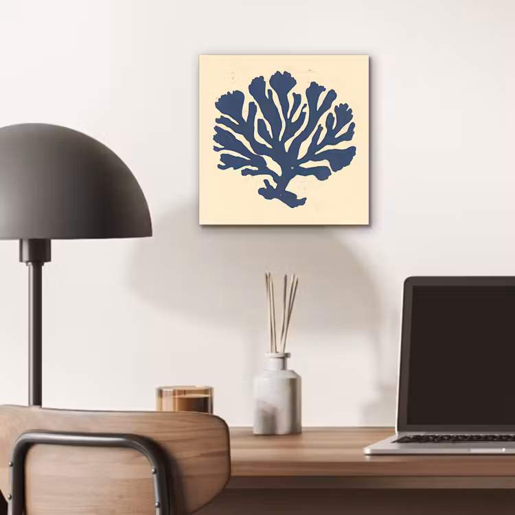 Blauw koraal - Vertakkingen - Beige aluminium wit klein -sfeer5