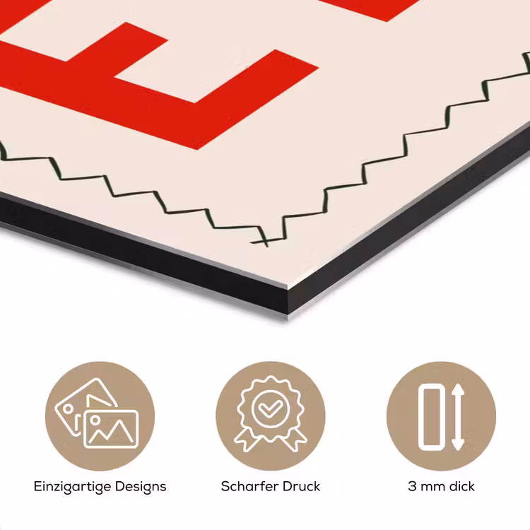 Blokletters - Rood - Kartelrand aluminium wit klein -closeup_DE
