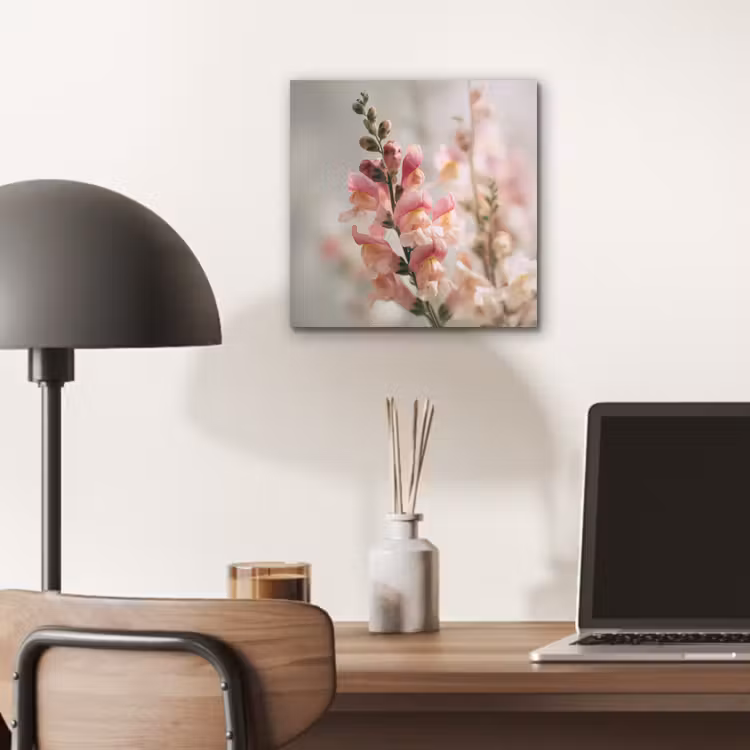 Bloem - Leeuwenbek - Roze - Stengel aluminium wit klein -sfeer5