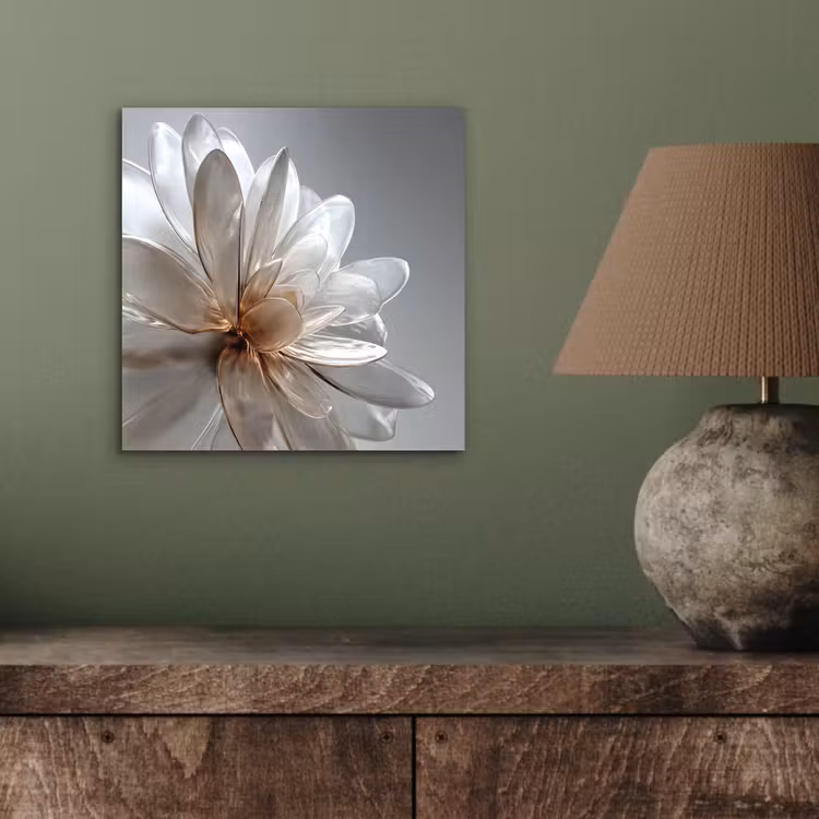 Bloem - Wit - Neutraal aluminium wit klein -sfeer2