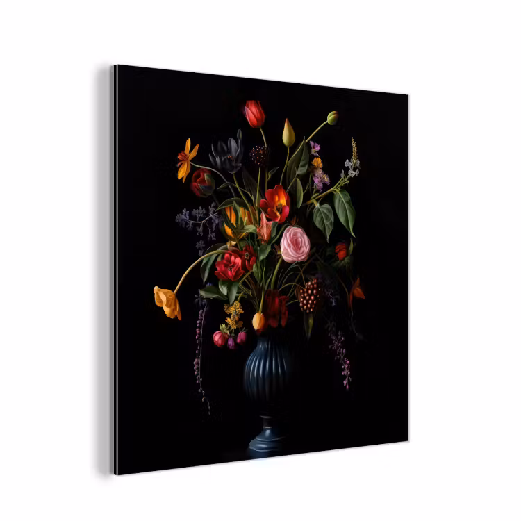 Bloemen - Bessen - Klassiek aluminium wit klein -3d