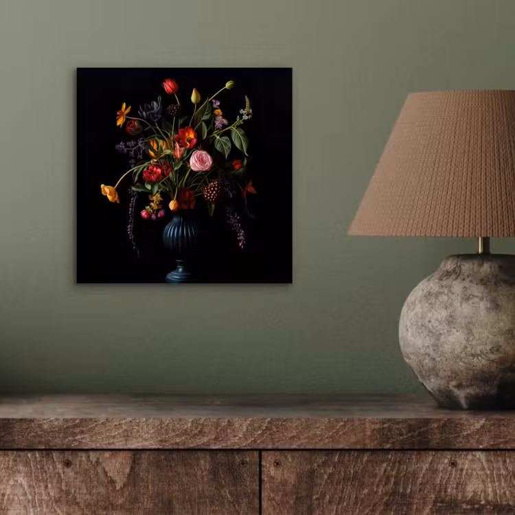 Bloemen - Bessen - Klassiek aluminium wit klein -sfeer2