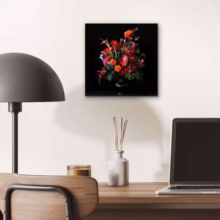 Bloemen - Boeket - Sierlijk aluminium wit klein -sfeer5