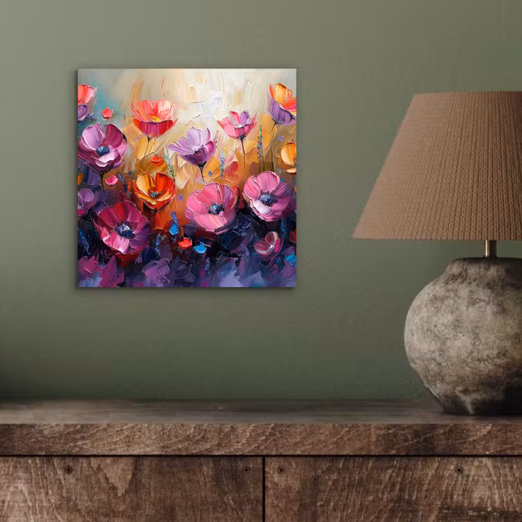 Bloemen - Botanisch - Kunst - Roze - Natuur aluminium wit klein -sfeer2