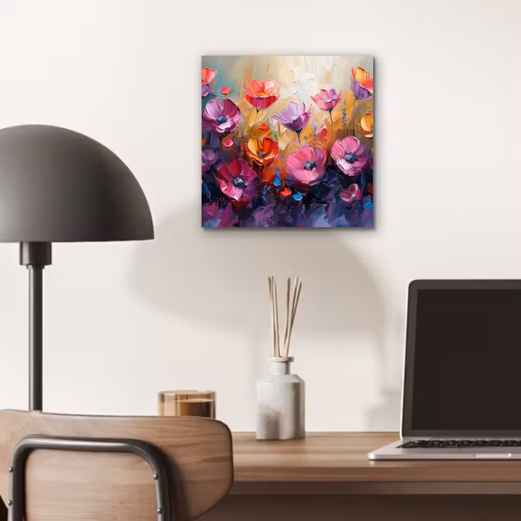 Bloemen - Botanisch - Kunst - Roze - Natuur aluminium wit klein -sfeer5