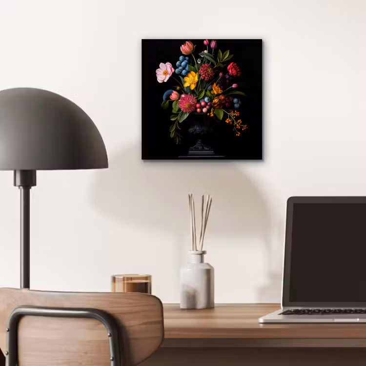 Bloemen - Vrolijk - Vaas aluminium wit klein -sfeer5