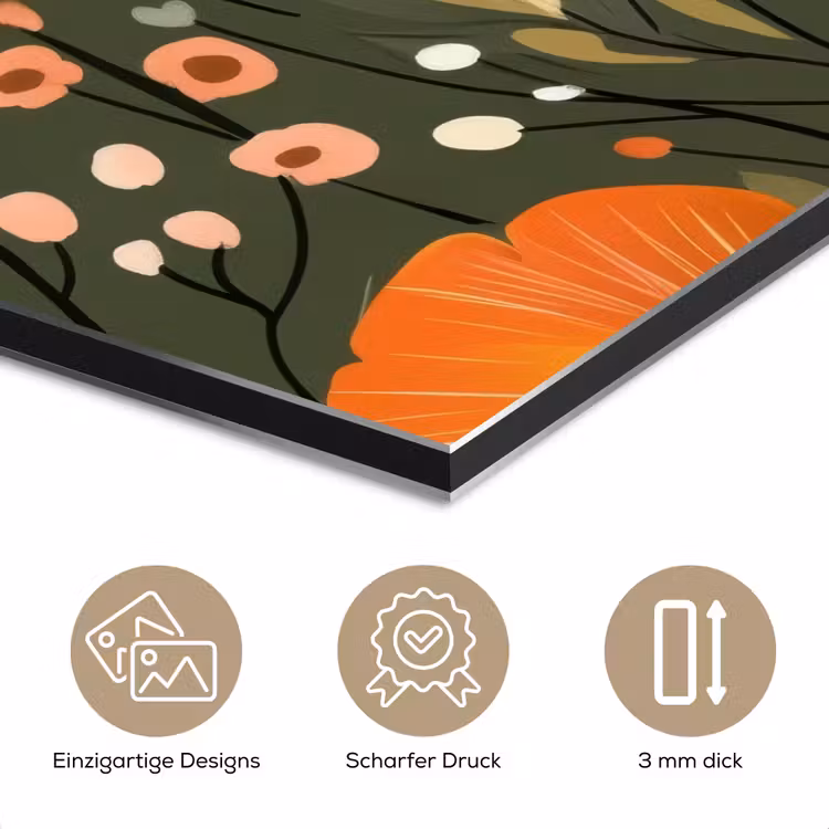 Bloemen - Illustratie - Groen aluminium wit klein -closeup_DE