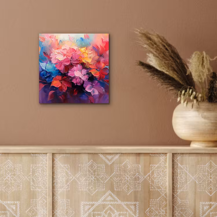 Bloemen - Roze - Watercolor - Kunst aluminium wit klein -sfeer4