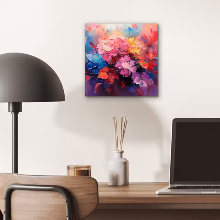 Bloemen - Roze - Watercolor - Kunst aluminium wit klein -sfeer5