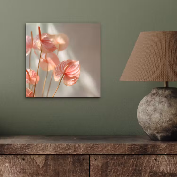 Bloemen - Stelen - Roze - Schaduw aluminium wit klein -sfeer2