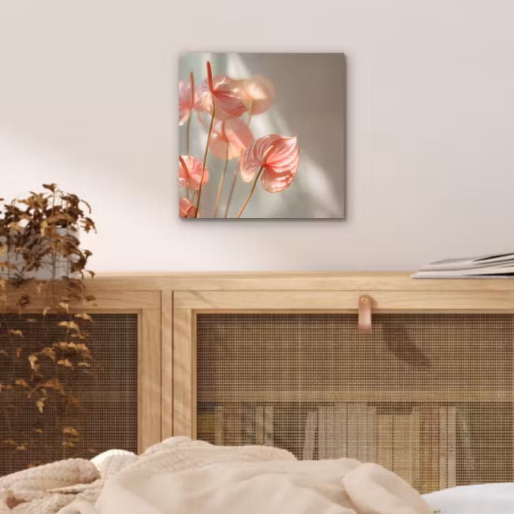 Bloemen - Stelen - Roze - Schaduw aluminium wit klein -sfeer3