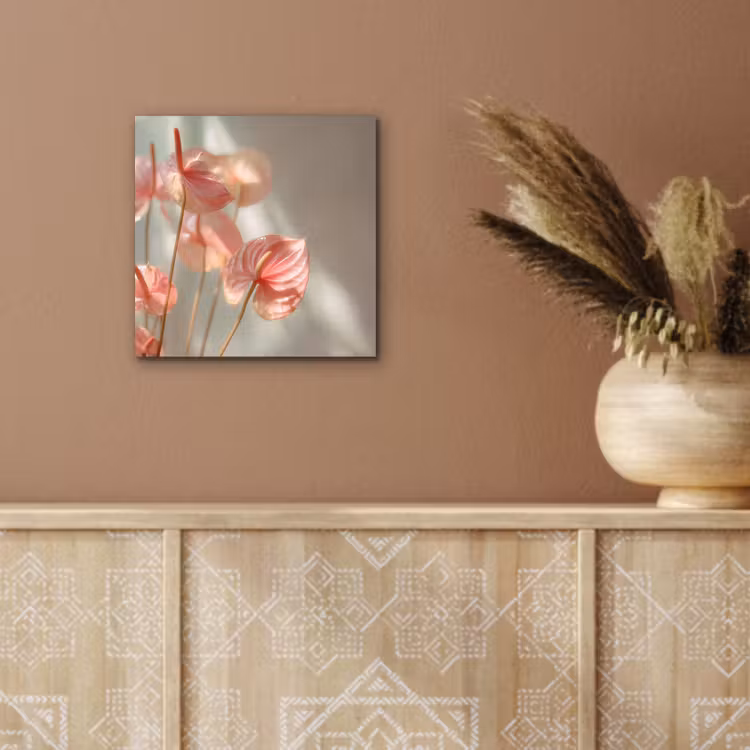 Bloemen - Stelen - Roze - Schaduw aluminium wit klein -sfeer4