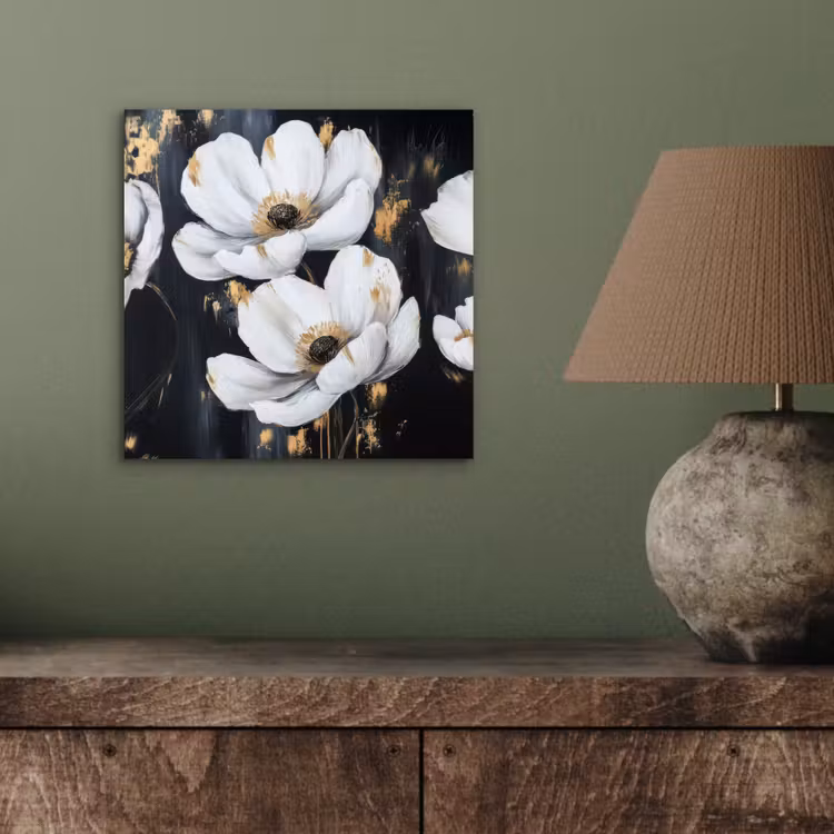 Bloemen - Wit - Abstract aluminium wit klein -sfeer2
