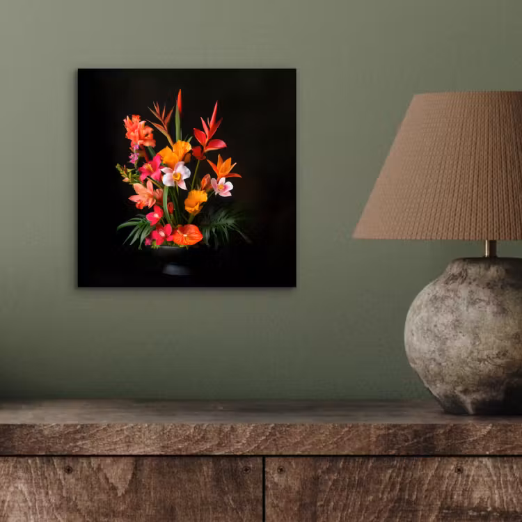 Boeket - Bloemen - Exotisch aluminium wit klein -sfeer2