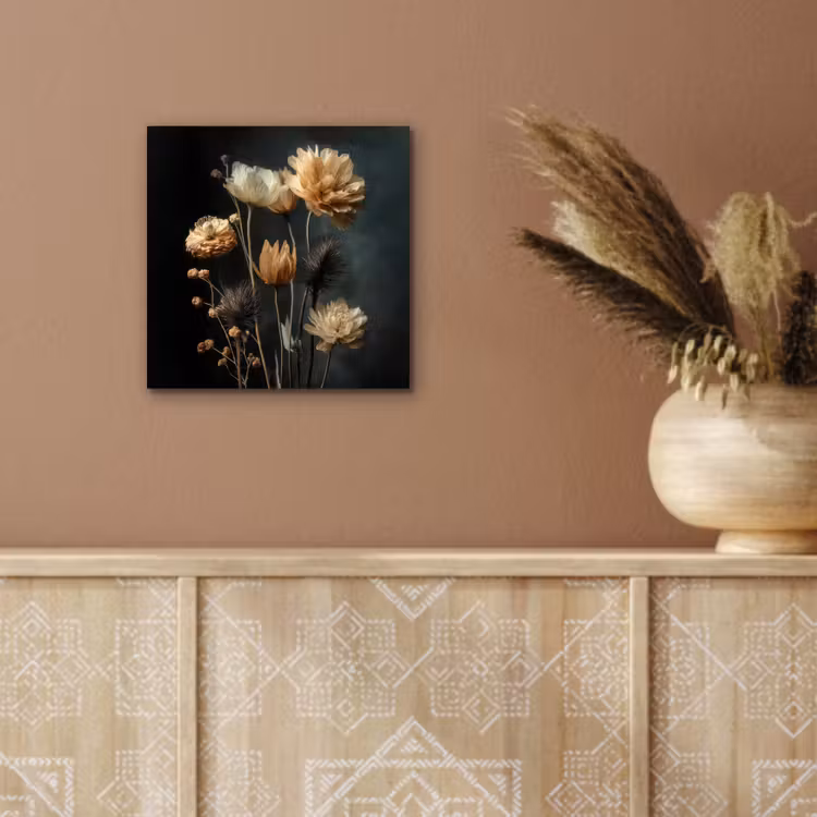 Boeket - Bloemen - Licht - Zwart aluminium wit klein -sfeer4