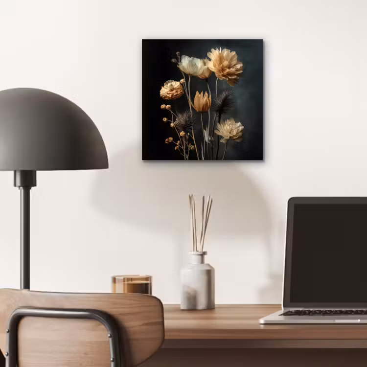 Boeket - Bloemen - Licht - Zwart aluminium wit klein -sfeer5