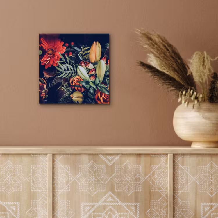 Boeket - Stilleven - Bloemen - Planten - Rood aluminium wit klein -sfeer4