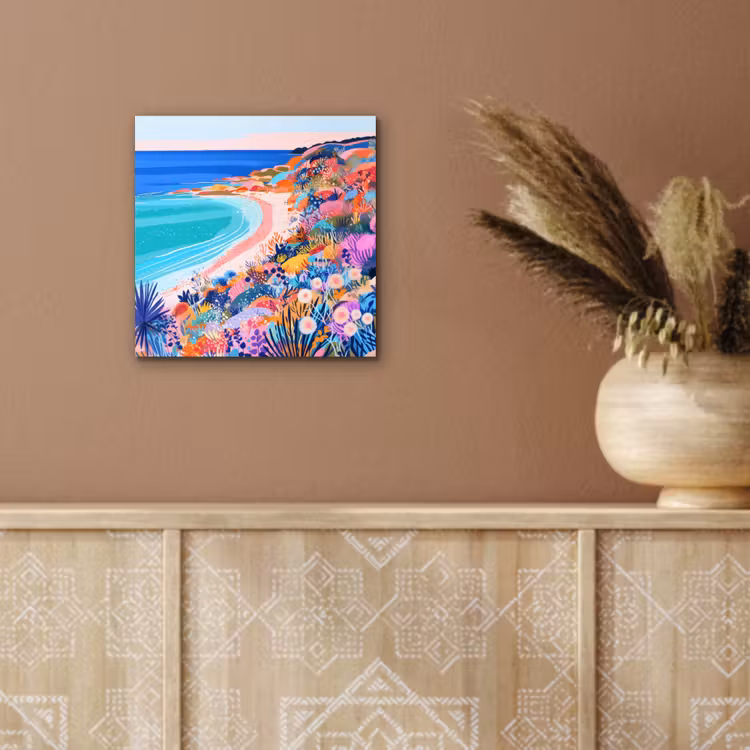 Bloemenweide - Zee - Zomers aluminium wit klein -sfeer4