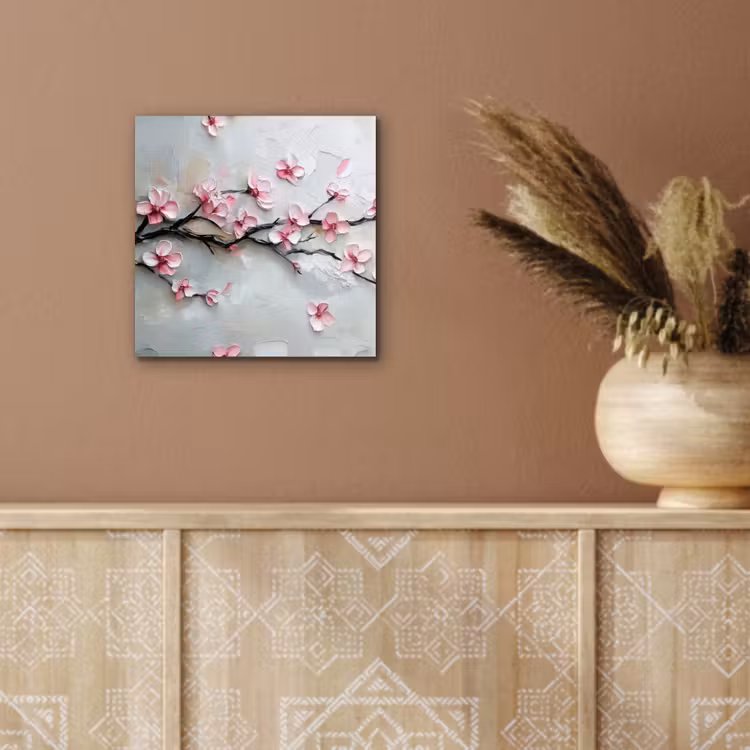Bloesem - Kunstzinnig - Roze - Sakura aluminium wit klein -sfeer4