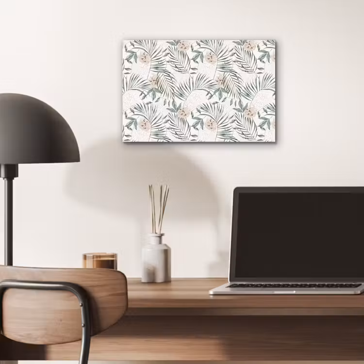 Bohemian - Bloemen - Bladeren - Jungle - Tropical aluminium wit klein -sfeer5