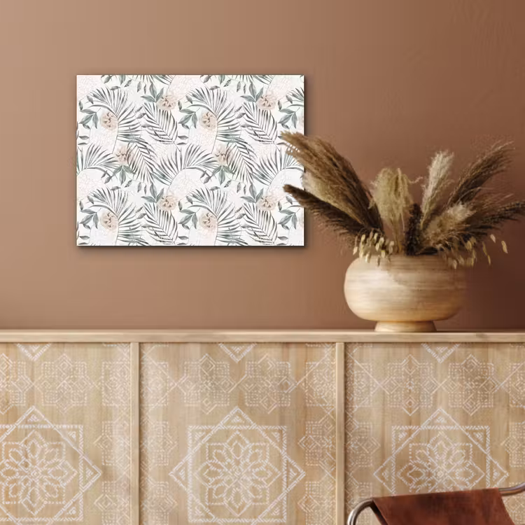 Boho - Jungle - Bloemen - Bladeren aluminium wit klein -sfeer4