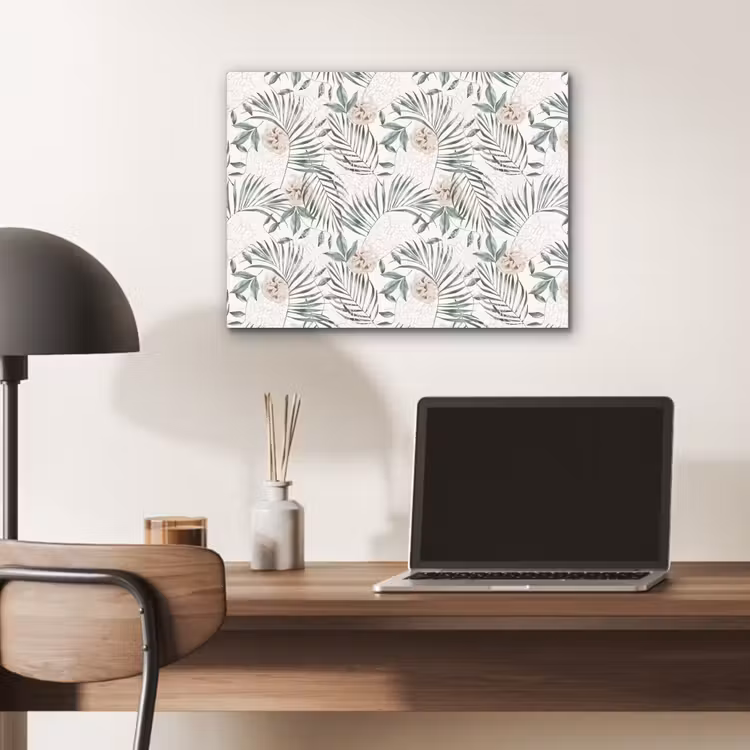 Boho - Jungle - Bloemen - Bladeren aluminium wit klein -sfeer5