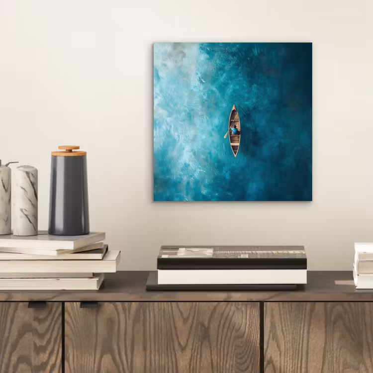 Bootje - Water - Blauw aluminium wit klein -sfeer1