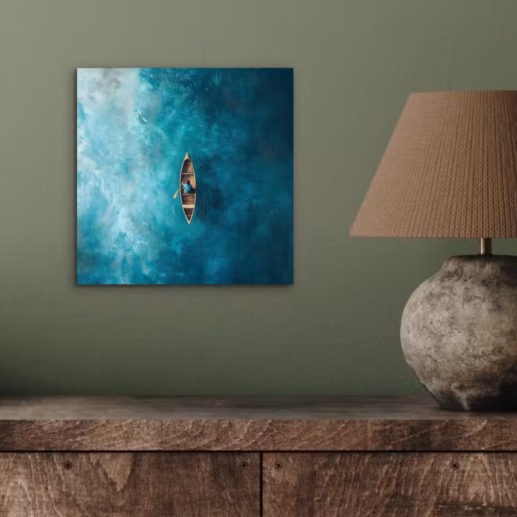 Bootje - Water - Blauw aluminium wit klein -sfeer2