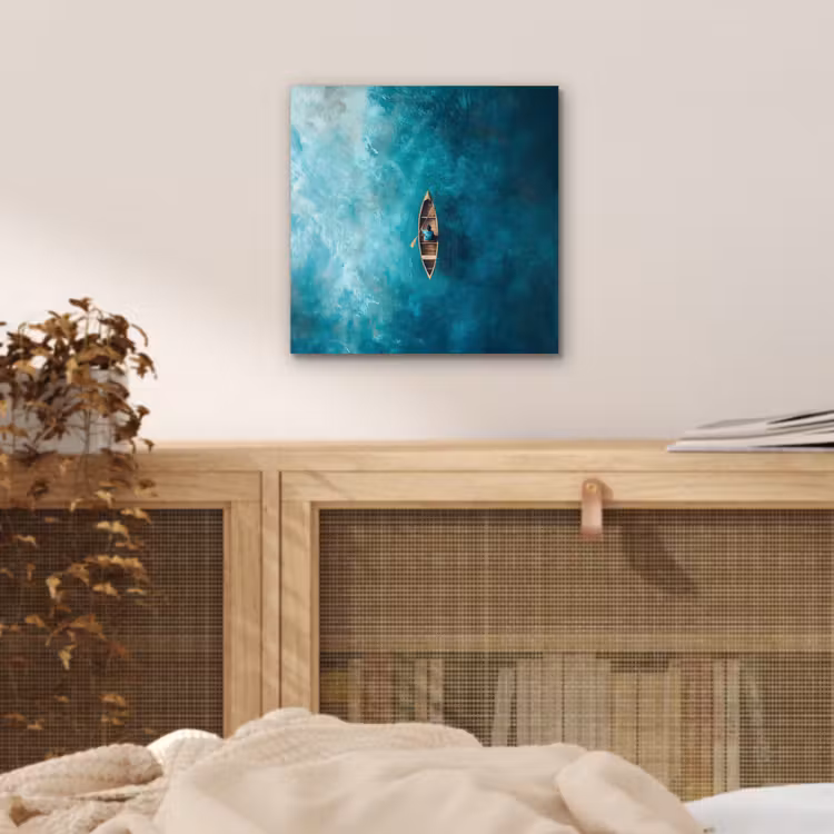 Bootje - Water - Blauw aluminium wit klein -sfeer3