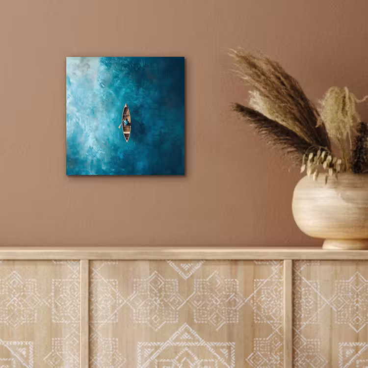 Bootje - Water - Blauw aluminium wit klein -sfeer4