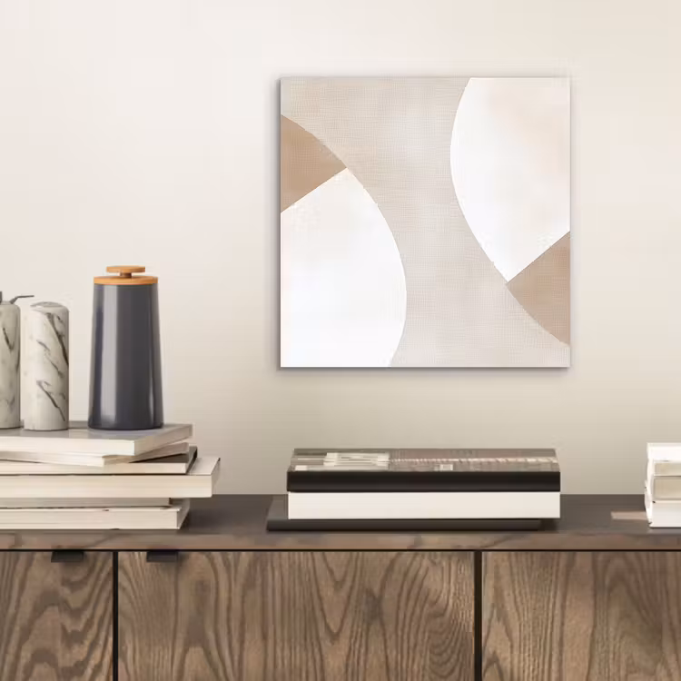 Bruin - Japandi - Abstract aluminium wit klein -sfeer1