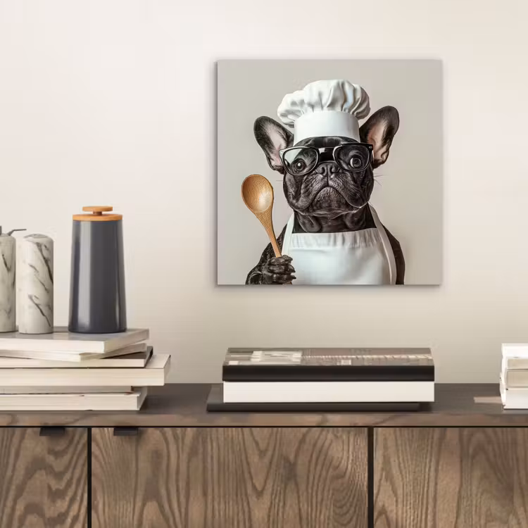 Bril - Hond - Kok aluminium wit klein -sfeer1