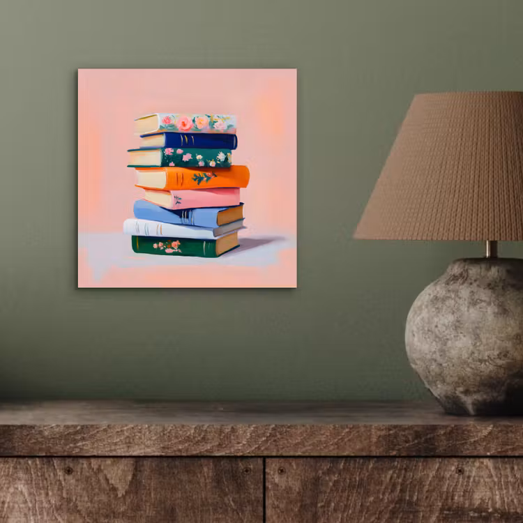 Boeken - Stapel - Kleurrijk aluminium wit klein -sfeer2