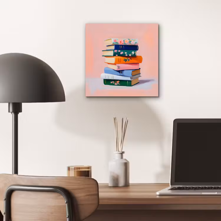 Boeken - Stapel - Kleurrijk aluminium wit klein -sfeer5