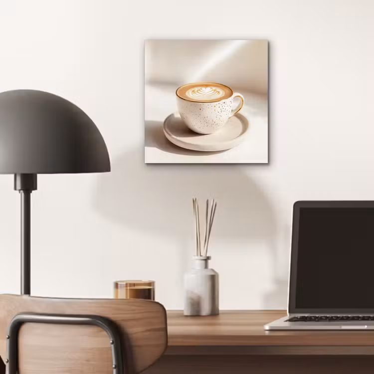 Cappuccino - Schuim - Schotel - Beige aluminium wit klein -sfeer5
