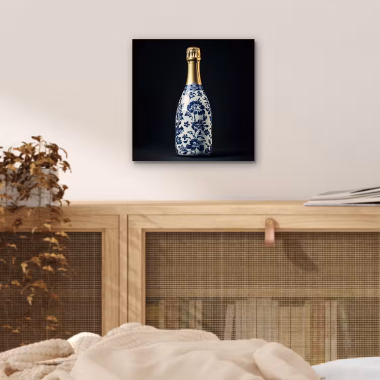 Champagne - Bloemen - Goud - Chique aluminium wit klein -sfeer3