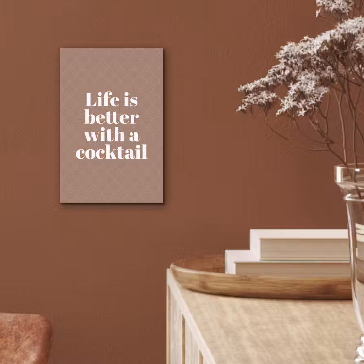 Cocktail - Tekst - Patroon - Wit aluminium wit klein -sfeer4