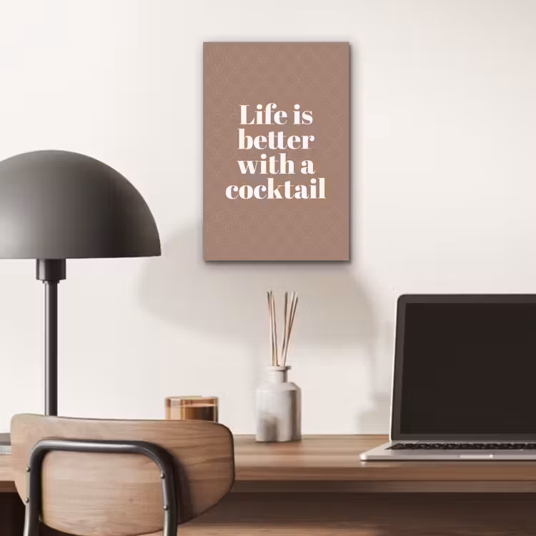 Cocktail - Tekst - Patroon - Wit aluminium wit klein -sfeer5