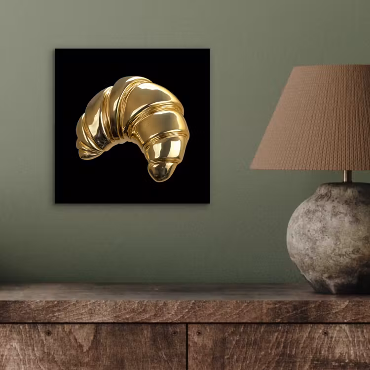 Croissant - Brood - Goud - Zwart aluminium wit klein -sfeer2