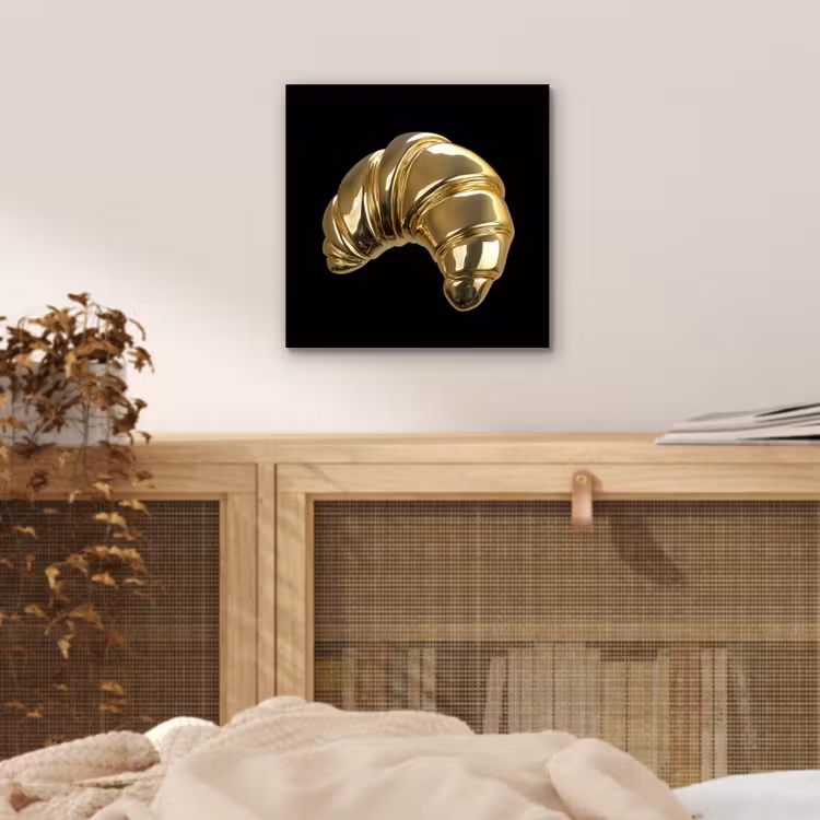 Croissant - Brood - Goud - Zwart aluminium wit klein -sfeer3