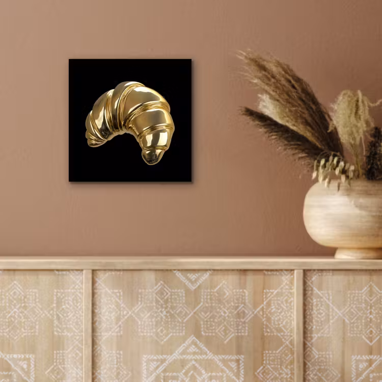 Croissant - Brood - Goud - Zwart aluminium wit klein -sfeer4